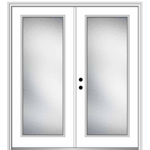 MMI Door 72 in. x 80 in. Micro Granite Right-Hand Inswing Full Lite Decorative Primed Steel Prehung Front Door 6-9/16 in. Frame