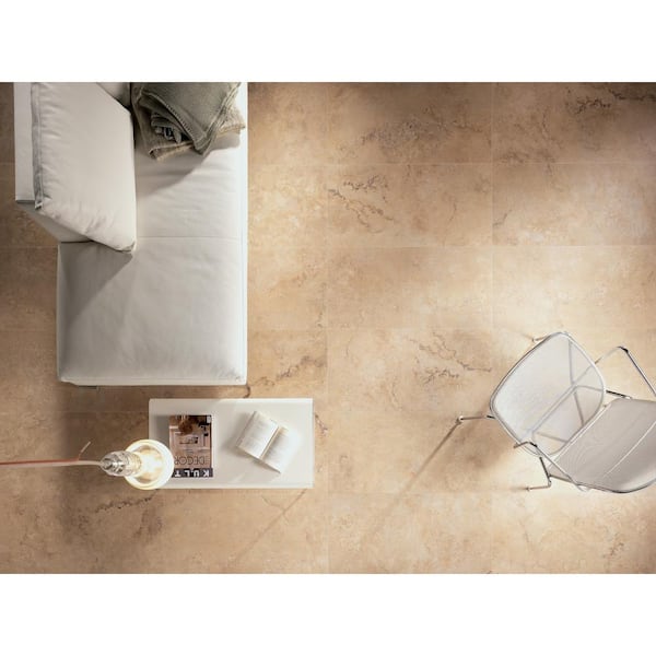 Alvara Oro Bullnose 3 in. x 18 in. Polished Porcelain Threshold Wall Tile Trim (15 lin. ft./Case)