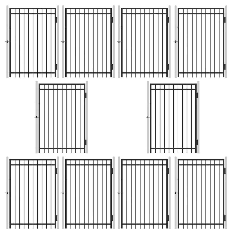 4 ft. x 6 ft. Flat Top Anti-Rust Metal Fence Gate, Decorative Garden Gate (Pack of 10) price history on PriceWatchPro