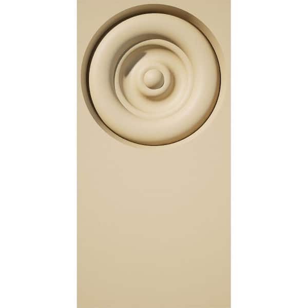 Ekena Millwork 2 in. W x 4 in. H x 1 in. P Standard Foster Bullseye Plinth Block with Square Edge (2-Pack)