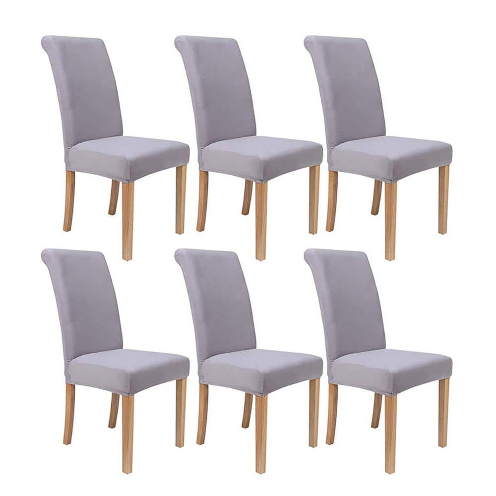 Shatex Black Stretch Dining Chair Covers Set of 4-Washable Chair