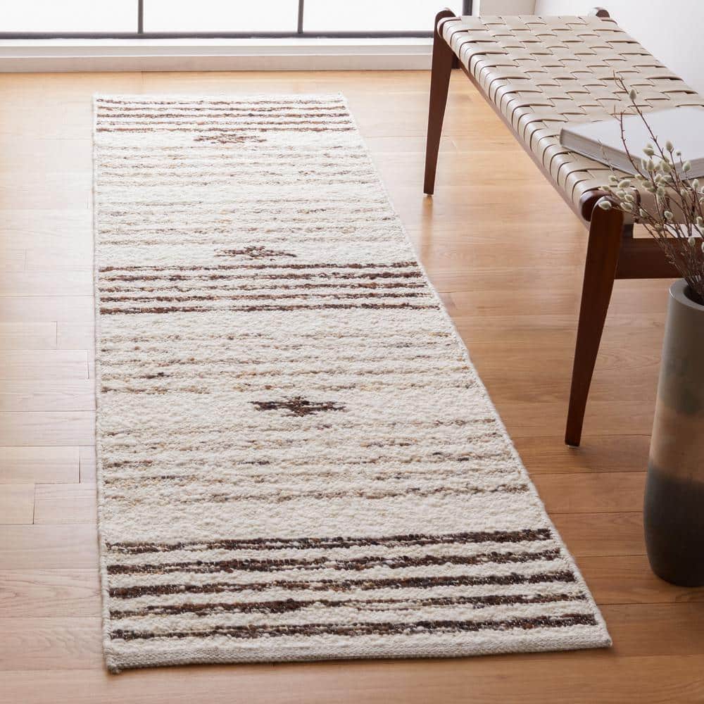 Natura 2 ft. x 16 ft. Black/Ivory Tribal Striped Runner Rug price history on PriceWatchPro