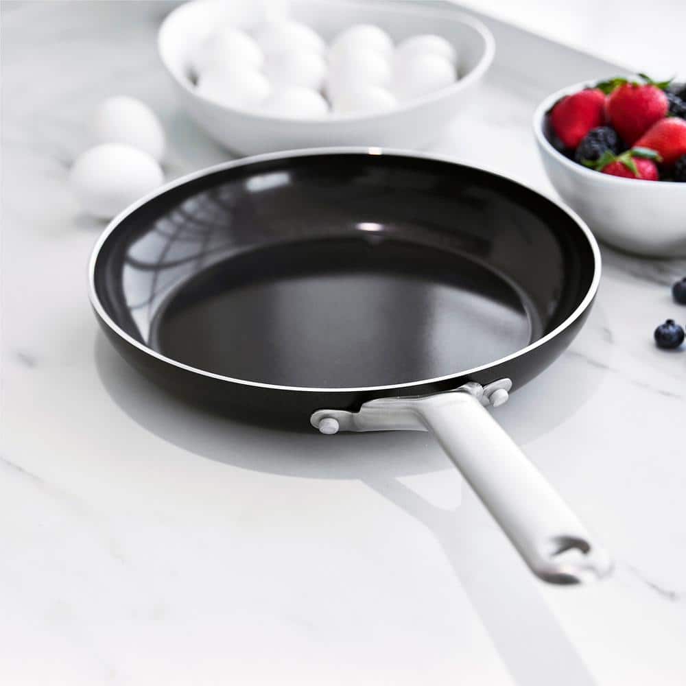 Black 10" Aluminum Ceramic Nonstick Fry Pan
