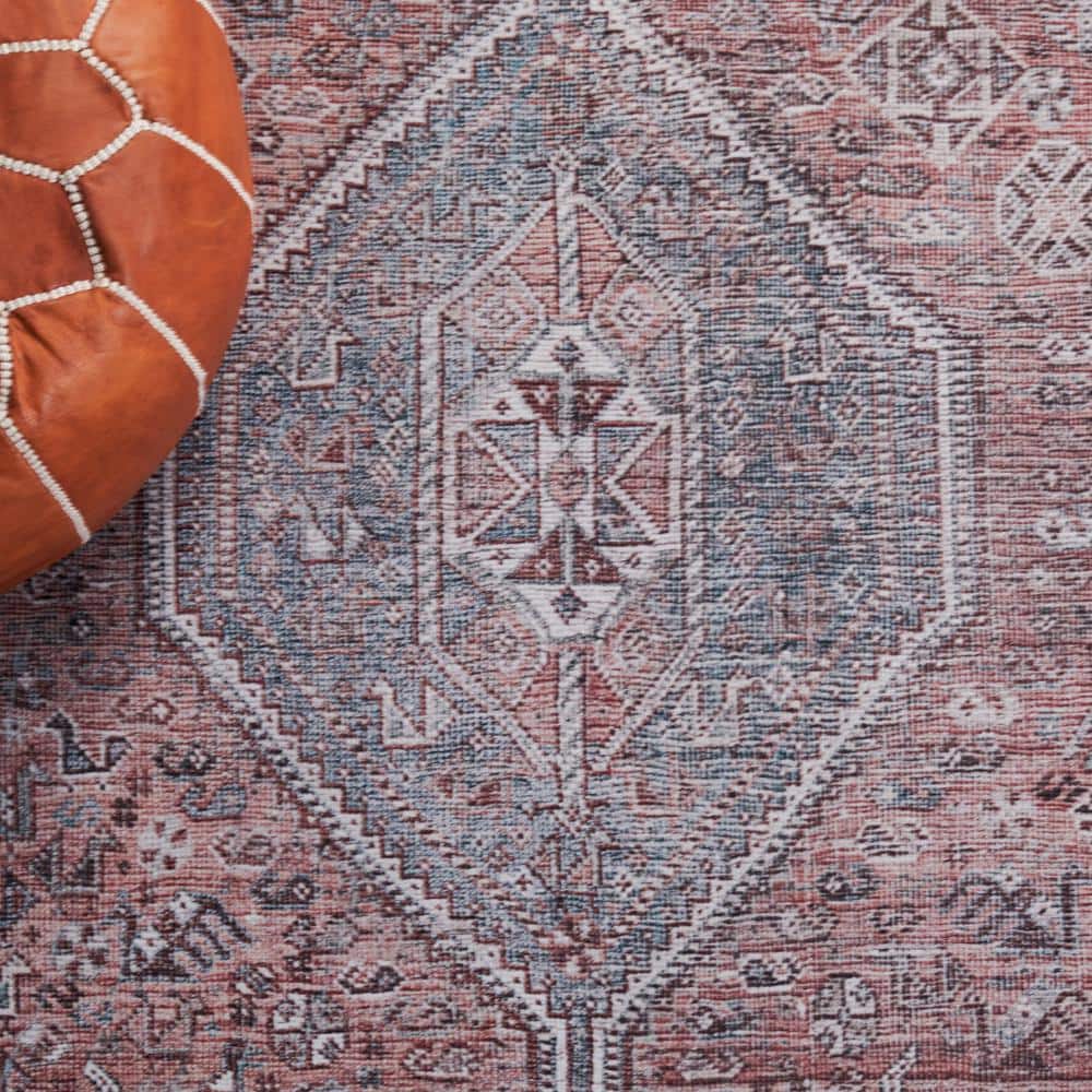 Tucson Red and Beige 8' x 10' Synthetic Area Rug