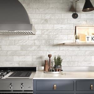 Alpe Graphite 3 in. x 12 in. Quartzite Stone Look Subway Porcelain Floor and Wall Tile (3.39 sq. ft./Case)