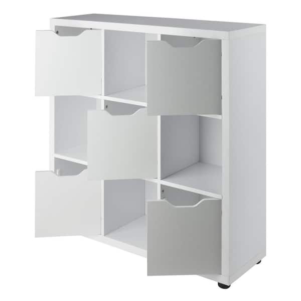 Winsome Wood Julian 3 x 3 Storage Cabinet White Finish 10538 - The