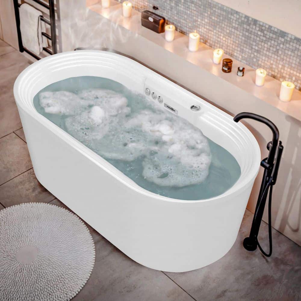 Sofi Series 67 in. x 34 in. Acrylic Combination 50 Gal. Capacity Freestandi