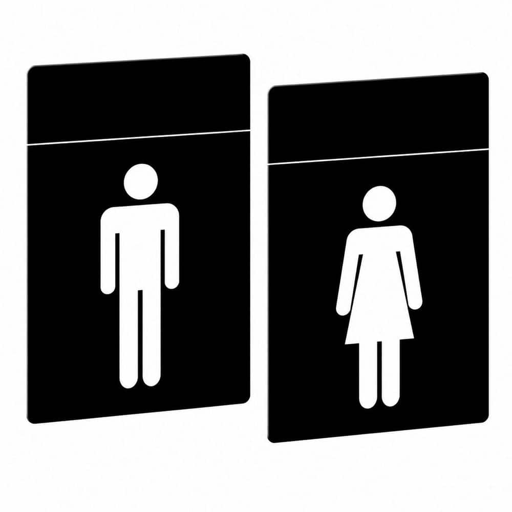 2 Pack Self-Adhesive Matte Vinyl Unisex Restroom Sign for Home or Business Door Wall, Easy Installation price history on PriceWatchPro