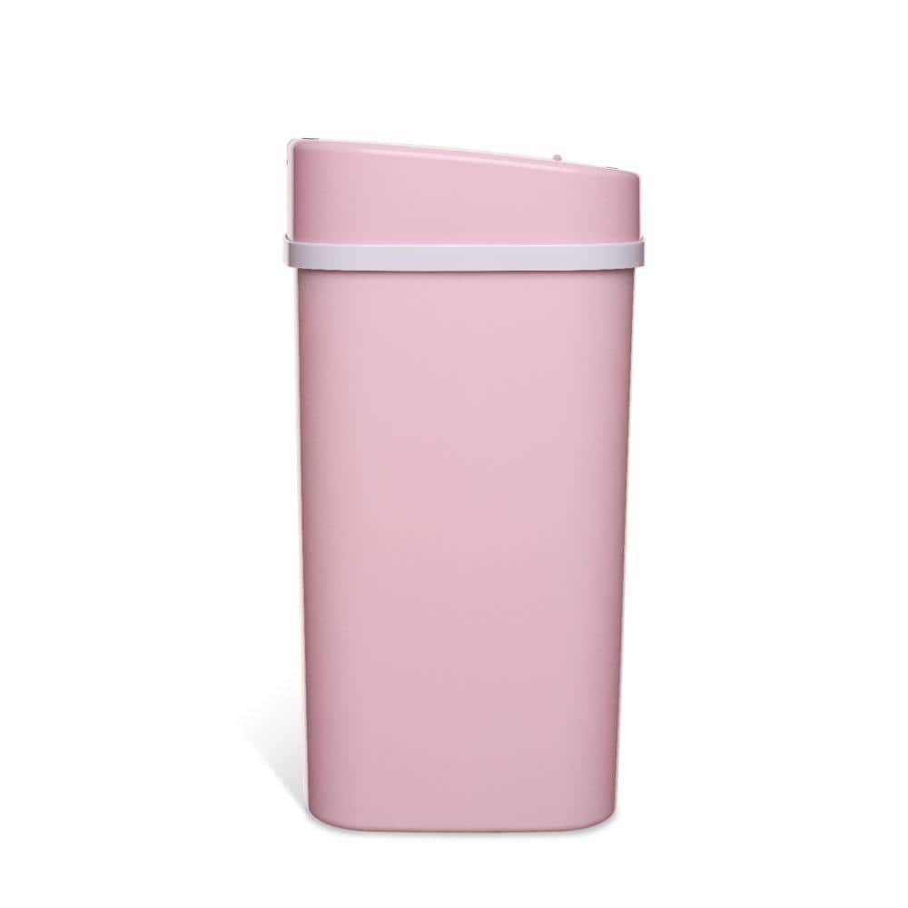 Pink 3.2 Gallon Touchless Plastic Trash Can