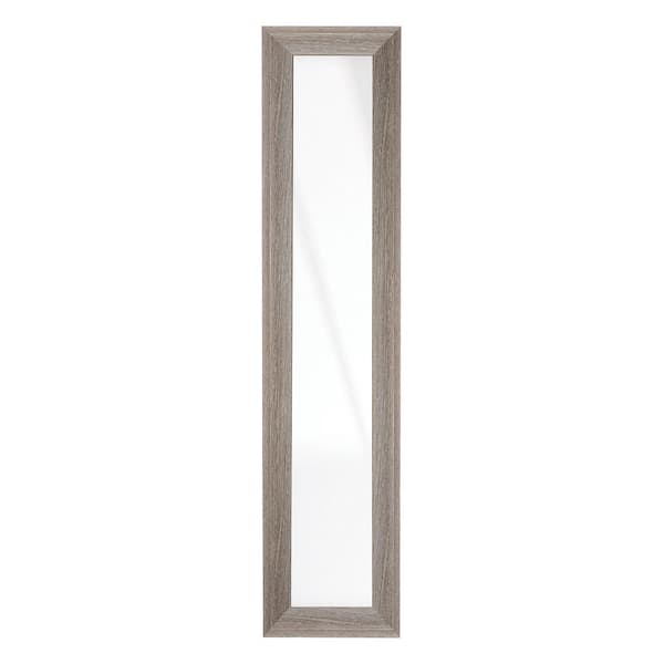 BrandtWorks 17 in. W x 72 in. H Montauk Beachwood Rustic Medium Brown Sloped Wall Mirror