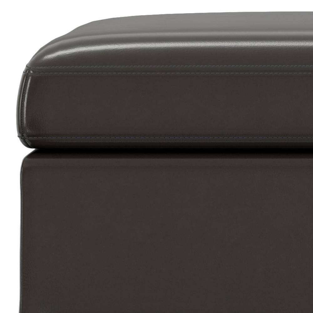 Owen Tanners Brown Faux Leather Storage Ottoman