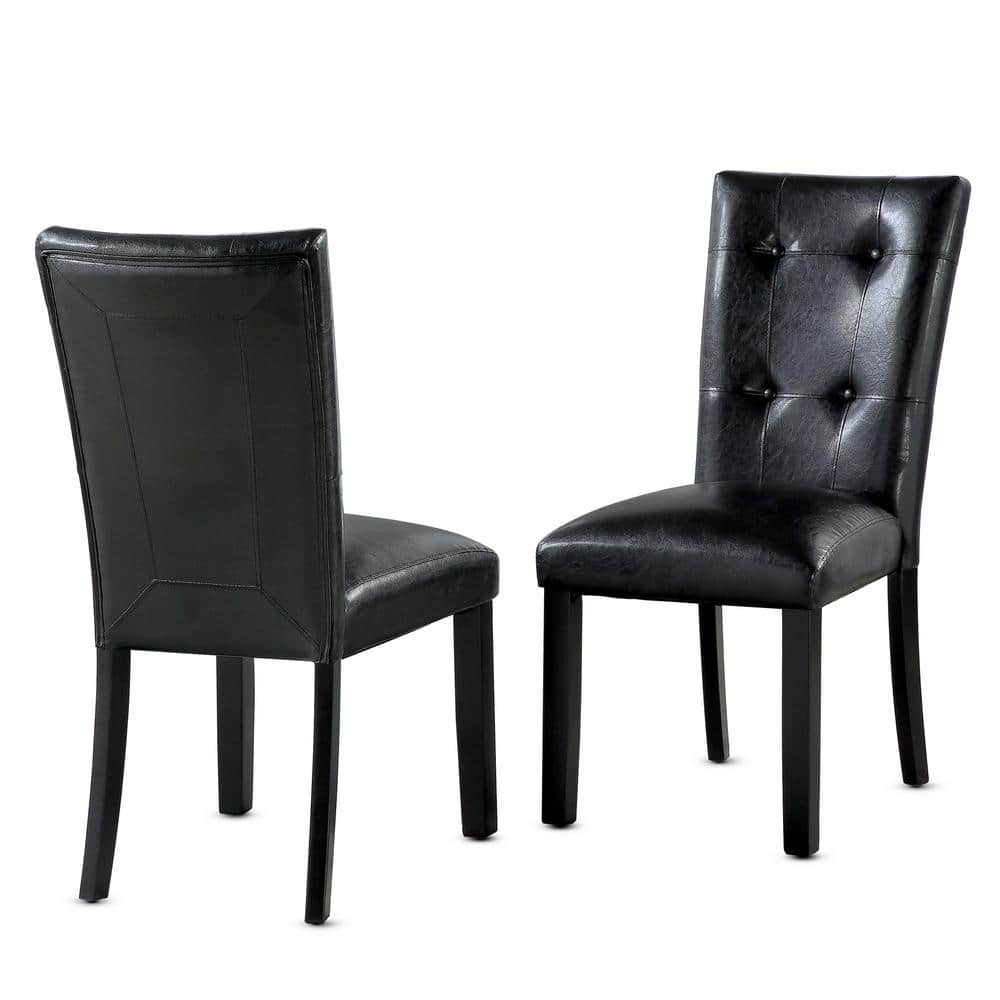 Steve Silver Sterling Black 18 in. Dining Chair (Set of 2) SN500S - The ...