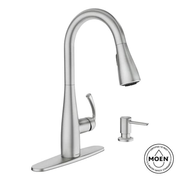 Essie Single-Handle Pull-Down Sprayer Kitchen Faucet with Reflex and Power Clean in Spot Resist Stainless