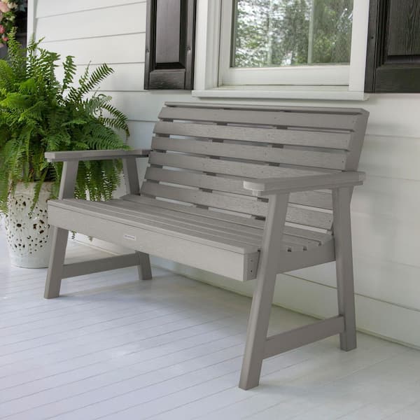 Highwood Weatherly 4 ft. 2-Person Harbor Gray Recycled Plastic