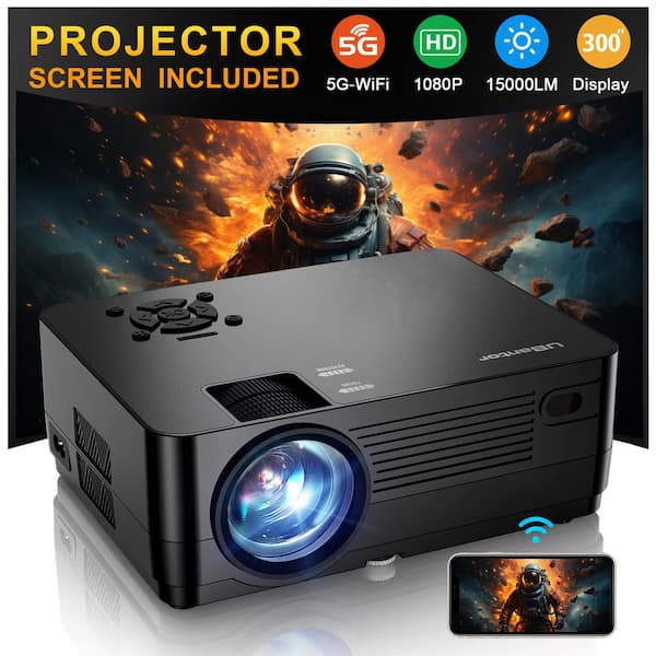 1920 x 1080 Full HD LCD Portable Projector with 15000 Lumens