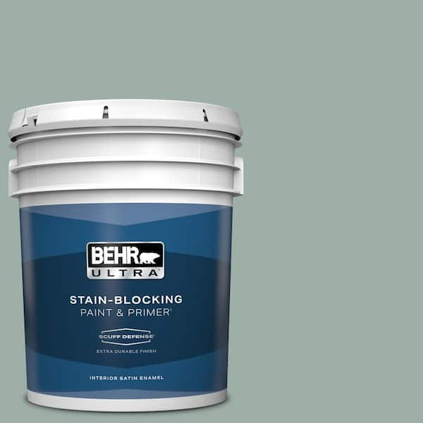 BEHR ULTRA 5 gal. Home Decorators Collection #HDC-CT-22 Aged Jade Extra Durable Satin Enamel Interior Paint & Primer