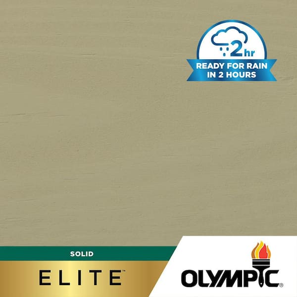 Olympic Elite 5 gal. SC-1017 Vanilla Bean Solid Advanced Exterior Stain and Sealer in One