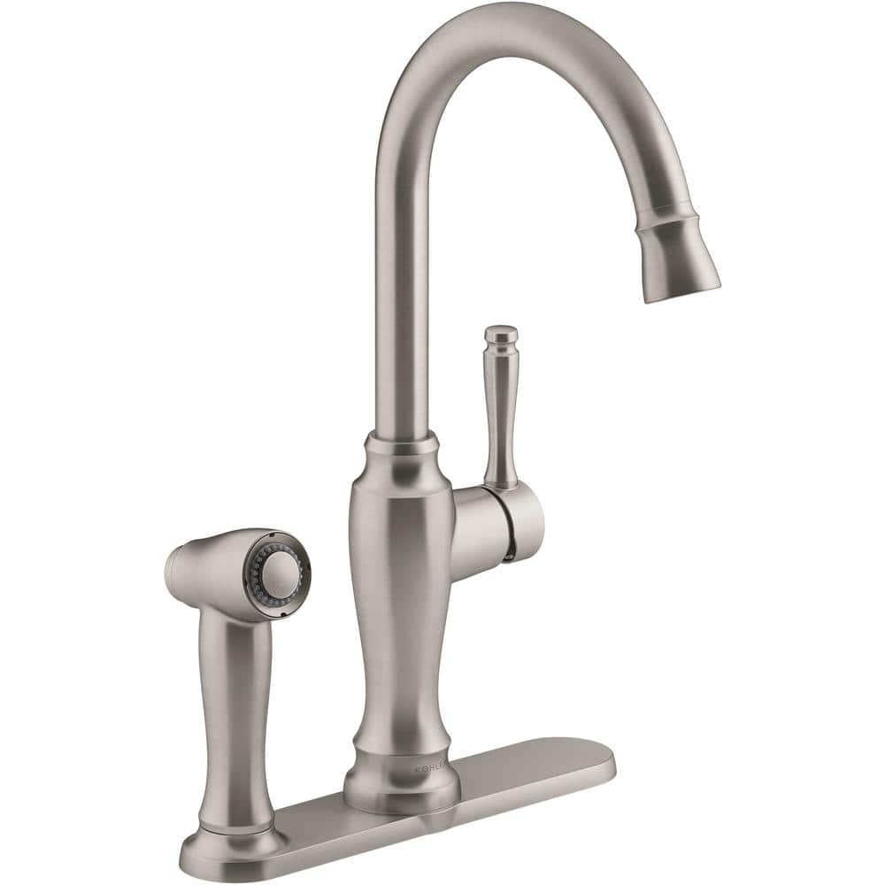 KOHLER Arsdale Single-Handle Standard Kitchen Faucet in Vibrant ...