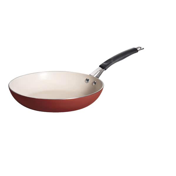 Tramontina Style Simple Cooking 10 in. Aluminum Ceramic Nonstick Frying Pan in Spice Red