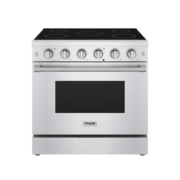 Builder Model 36 in. 6 cu. ft. 5 Burners Elements Freestanding Professional Electric Range in SS with Convection