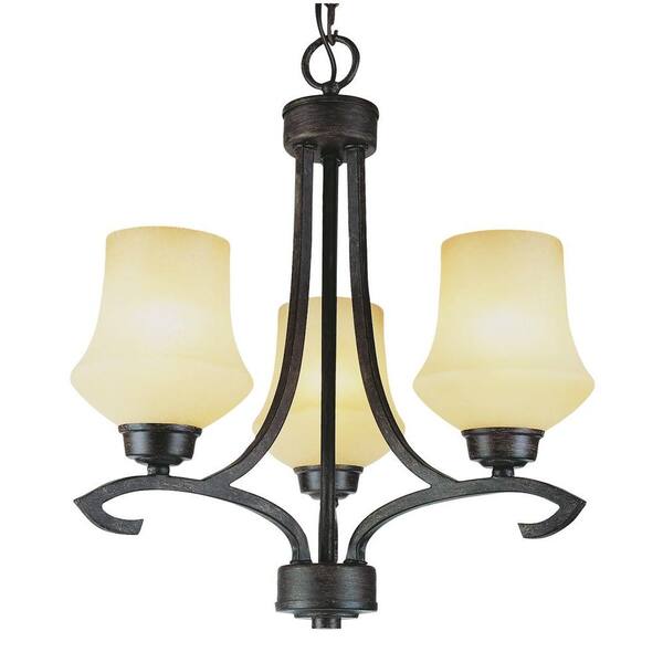 Bel Air Lighting 3-Light Antique Bronze Chandelier