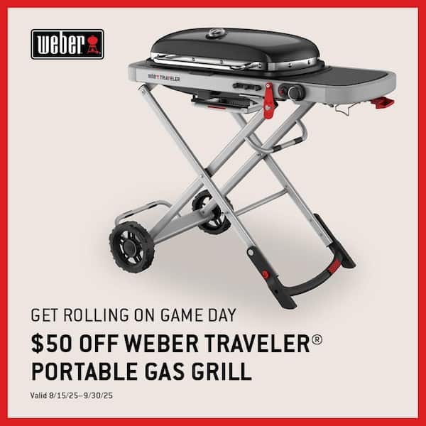 Traveler Portable Propane Gas Grill in Black