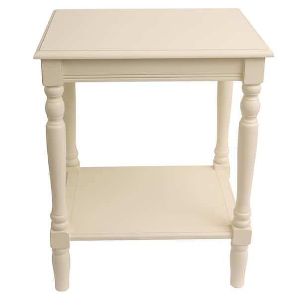 Decor Therapy Simplify Antique White End Table