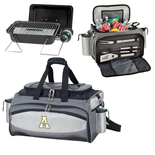 Picnic Time App State Mountaineers - Vulcan Portable Propane Grill and Cooler Tote with Digital Logo