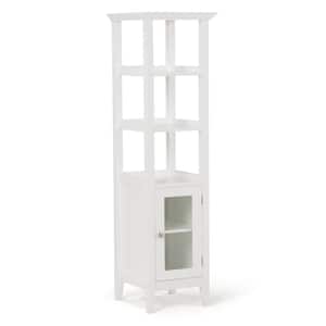 Acadian 56.1 in. H x 15.75 in. W Bath Storage Tower Bath Cabinet in Pure White
