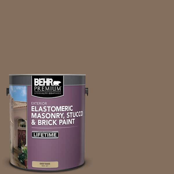 BEHR PREMIUM 1 gal. #N230-6 Whiskey Barrel Elastomeric Masonry, Stucco and Brick Exterior Paint