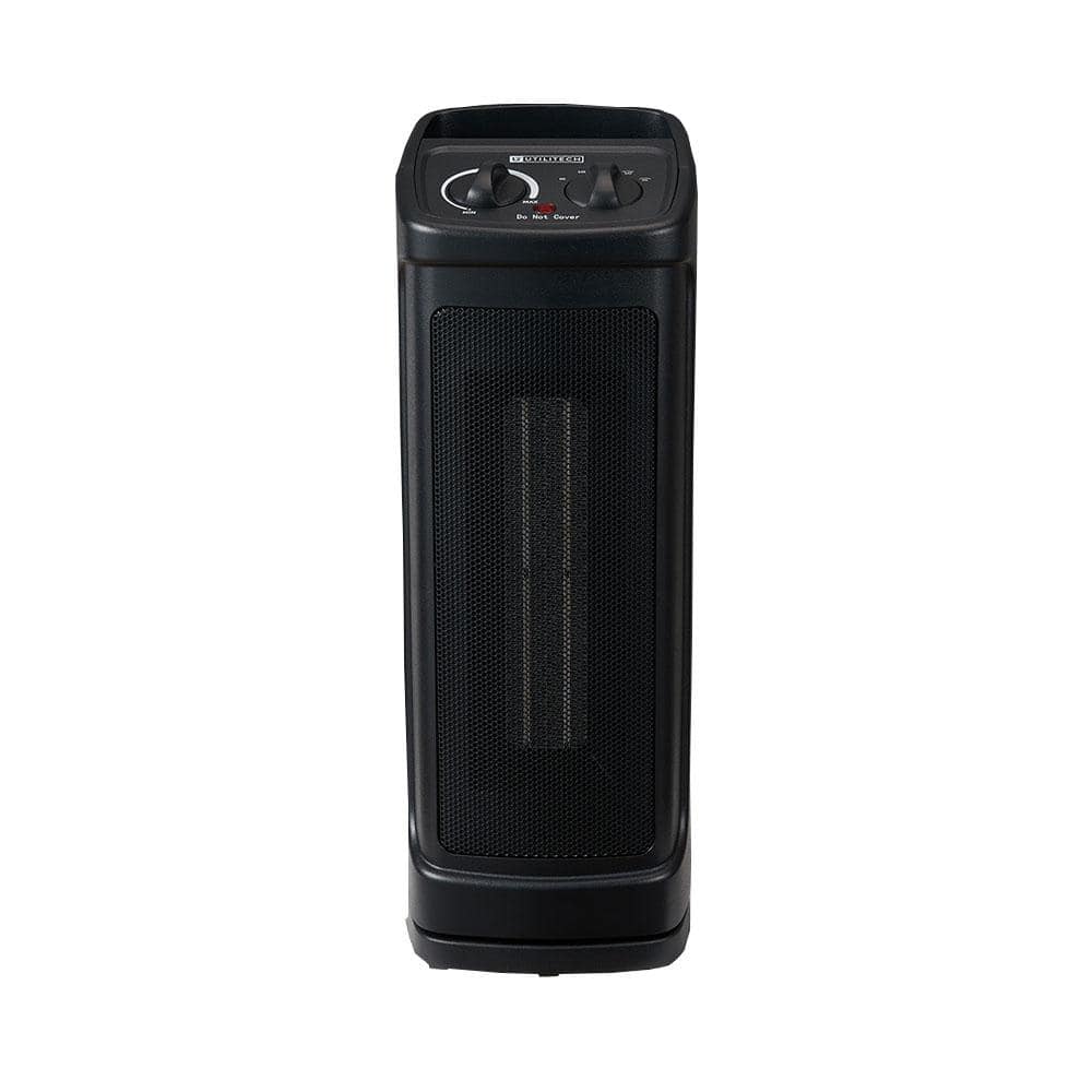 1500-Watt Electric Ceramic Space Heater, Portable Electric Heater in Black 