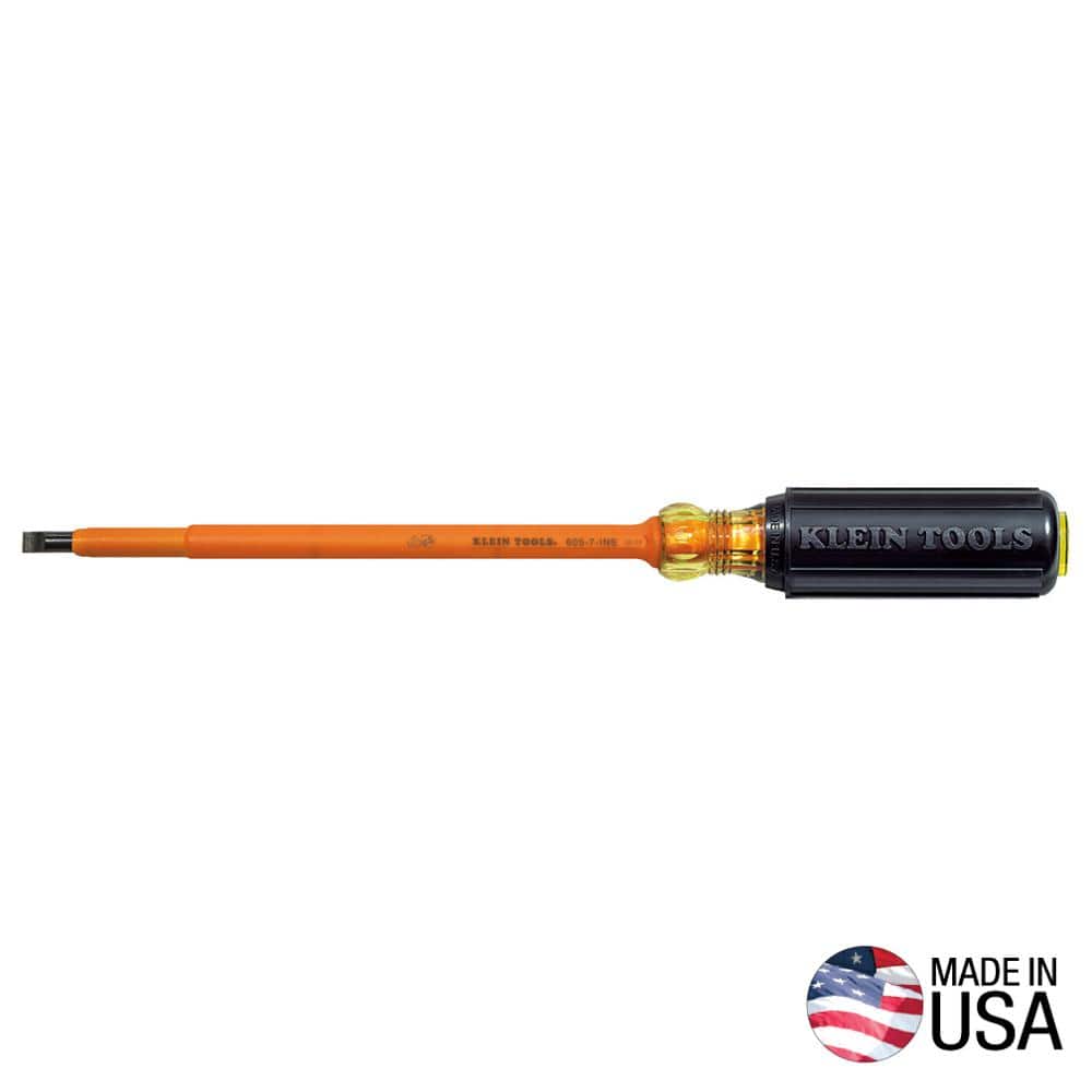 1/4 in. Insulated Cabinet-Tip Flat Head Screwdriver with 7 in. Round Shank- Cushion Grip Handle price history on PriceWatchPro
