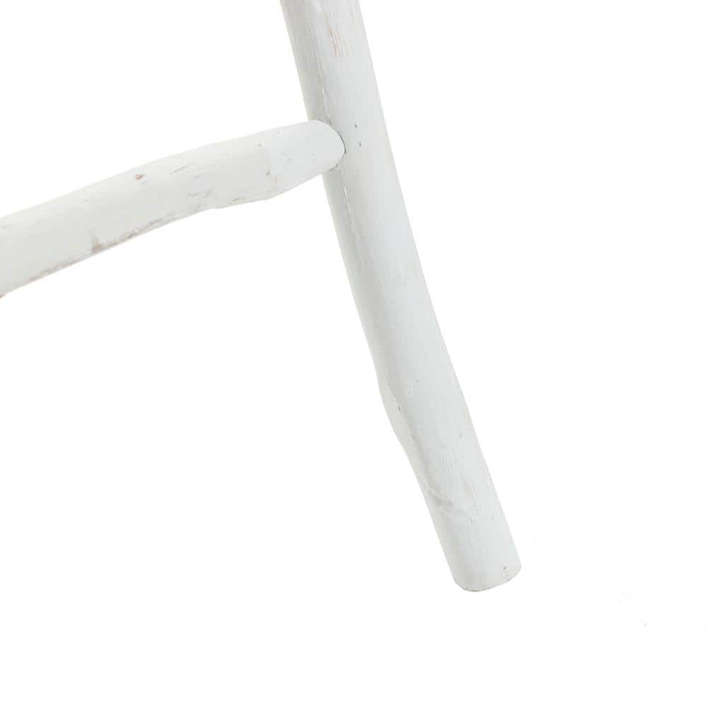 White Solid Wood 5-Rung Blanket Ladder