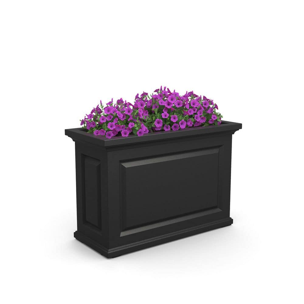 Nantucket 36 in. Self-Watering Black Polyethylene Trough price history on PriceWatchPro