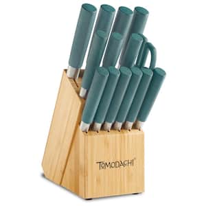 Haruto 15-Piece Stainless Steel Knife Set with Block