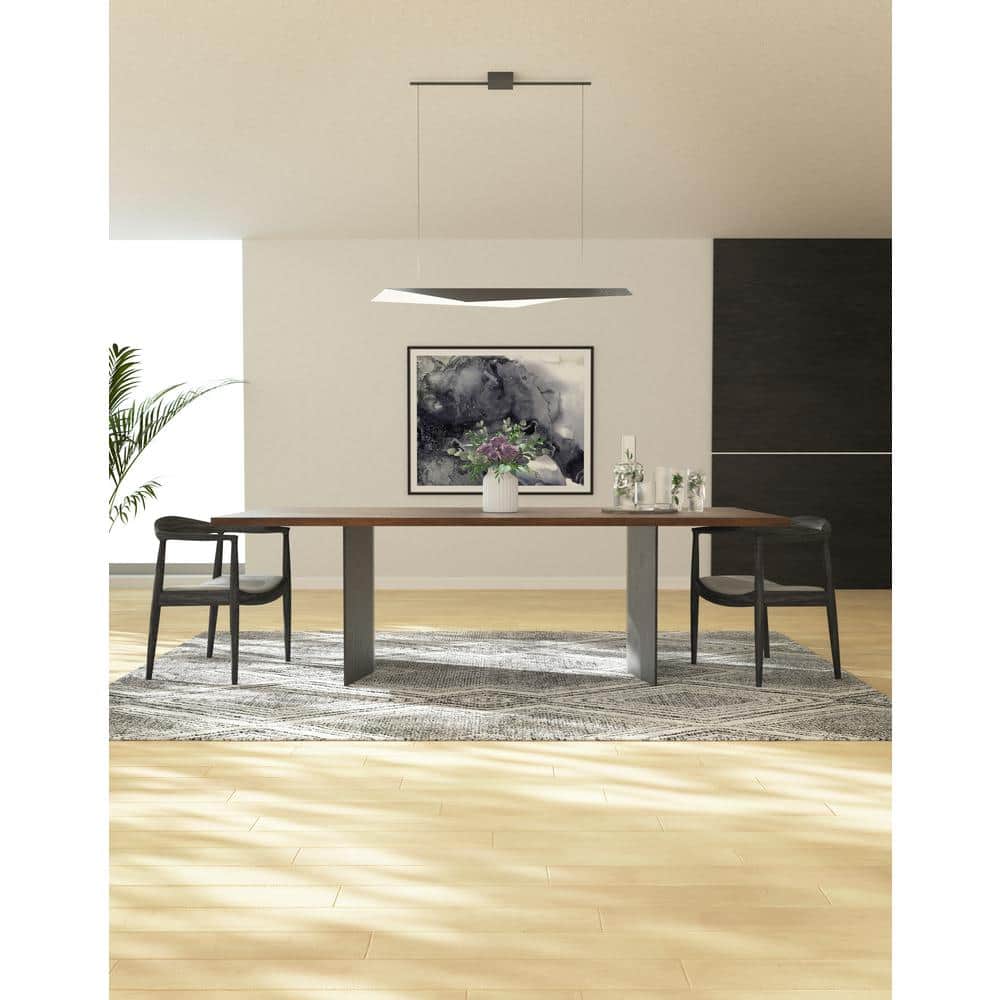Taro Black and White LED Glass Island Pendant