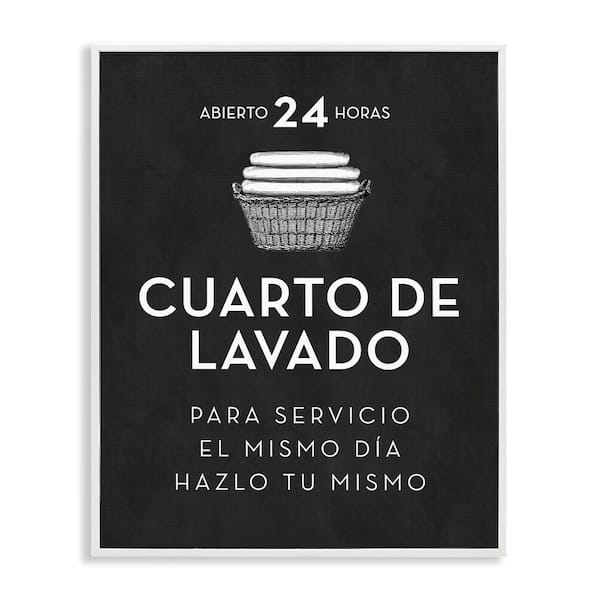 Vintage Laundry Ad Black by Lettered and Lined White Framed Typography Giclee Art Print 20 in. x 16 in.