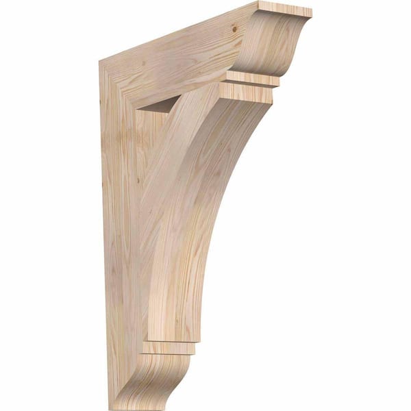 Ekena Millwork 5.5 in. x 32 in. x 24 in. Douglas Fir Thorton Traditional Smooth Bracket