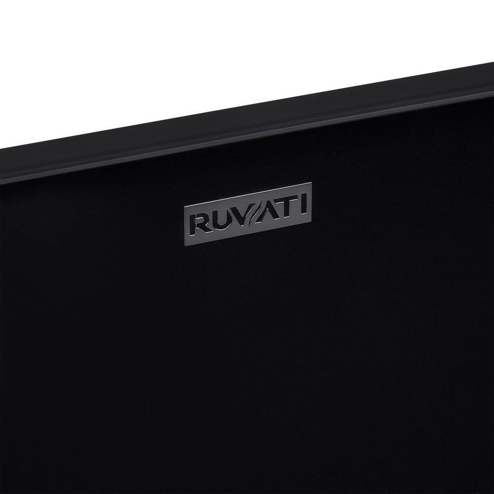 Matte Black Oval Stone Above-Counter Vessel Sink