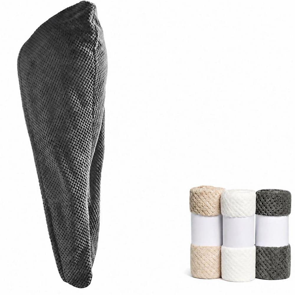 Grey White Camel Microfiber Hair Towel Wrap Bath Accessory Type 3 Pack Anti Frizz Quick Dry Super Absorbent price history on PriceWatchPro