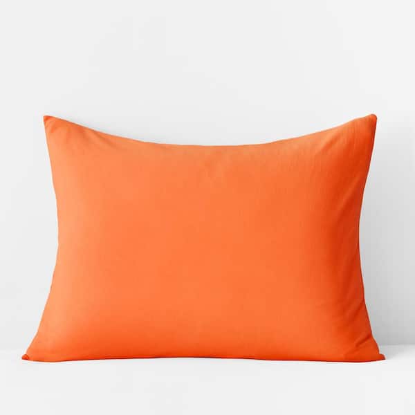 The Company Store Company Cotton Orange Cotton Jersey Knit King Sham