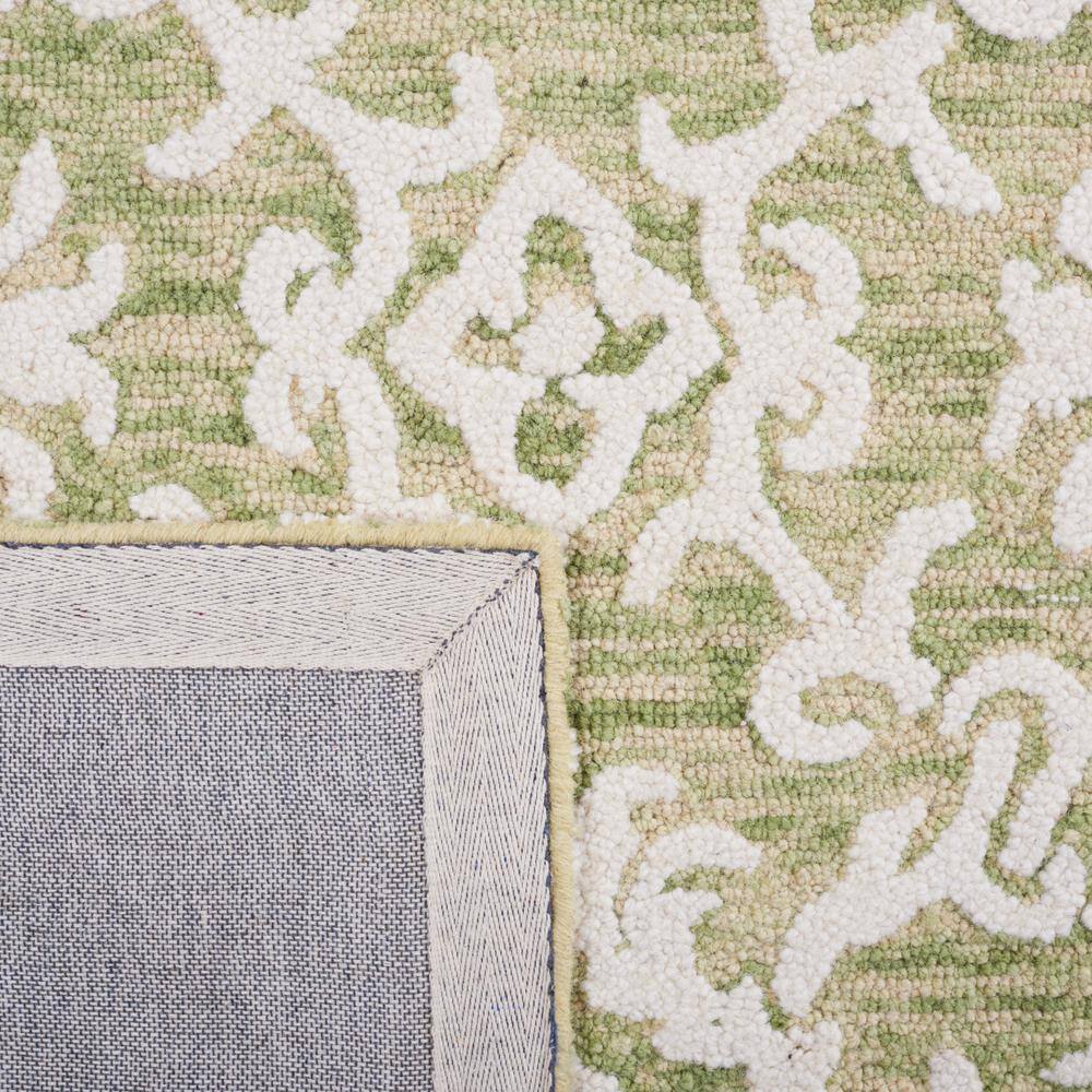 Ivory Floral Tufted Wool Rectangular Area Rug 5' x 8'