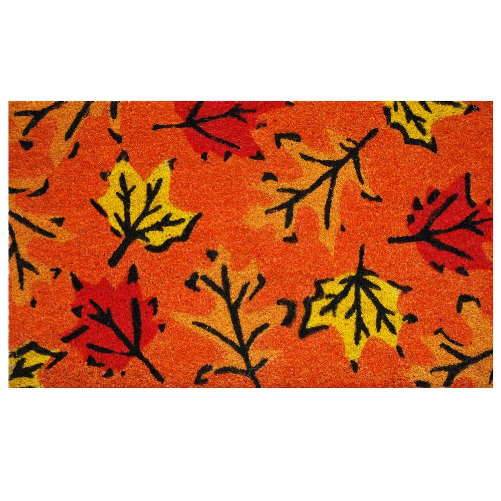 17 x 29 Calloway Mills 120961729 Fall Leaves Doormat Multicolor