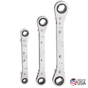 3-Piece Fully Reversible Ratcheting Offset Box Wrench Set