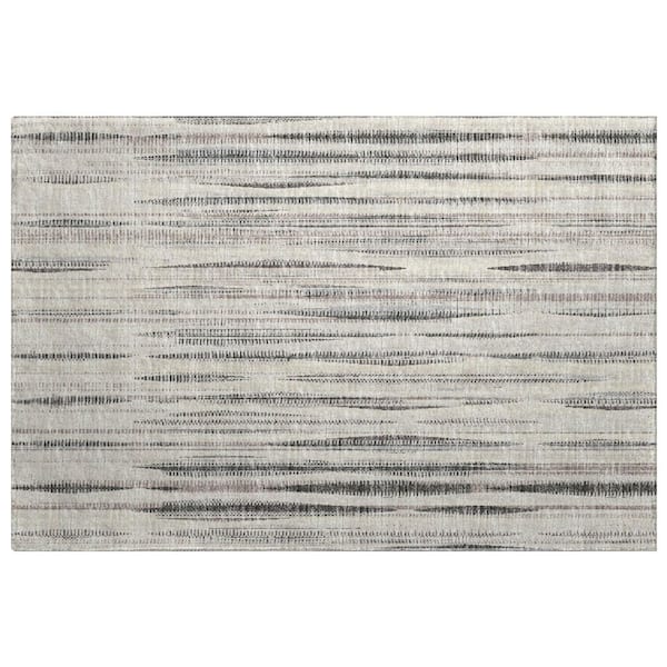 Dream Shag Premium Machine Washable Abstract ADS31 Beige 2 ft. x 3 ft. Accent Rug