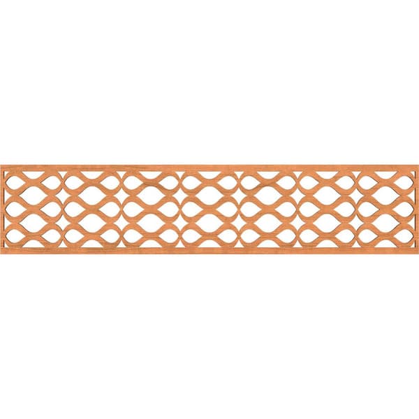 Ekena Millwork Somerset Fretwork 0.25 in. D x 46.75 in. W x 10 in. L Cherry Wood Panel Moulding