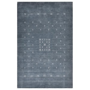 Simi Bohemian Gabbeh Slate 9 ft. x 12 ft. Hand Loomed Area Rug