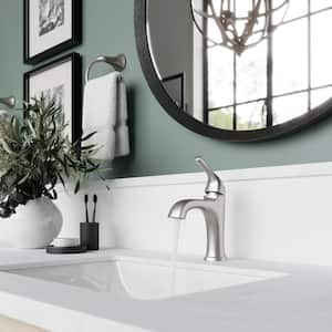 Ladera Single Handle Single Hole Bathroom Faucet in Spot Defense Brushed Nickel