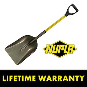 27 in. Classic Fiberglass Eastern Scoop Shovel with Heavy-Duty Steel Blade and D-Grip Handle