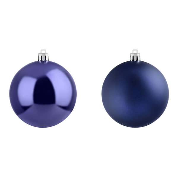 24-Piece Navy Shatter-Resistant Ornaments